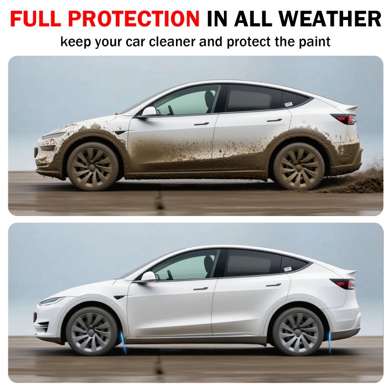 Abystar Mud Flaps for Tesla Model Y Juniper 2026, Custom Fit Splash Guards, No Drilling Required, All-Weather Protection, Front & Rear Fender Accessories - Image 3
